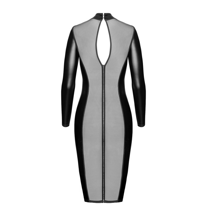 Robe fuseau Crystal F371 - Noir Handmade
